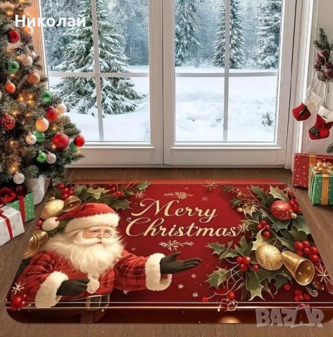 Коледна постелка, снимка 2 - Изтривалки - 52346092