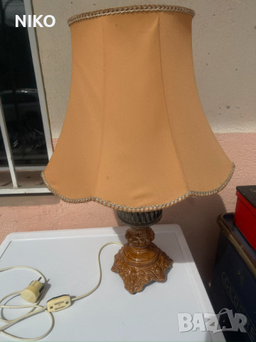 Стара нощна лампа от месинг и порцелан, снимка 13 - Антикварни и старинни предмети - 44959585