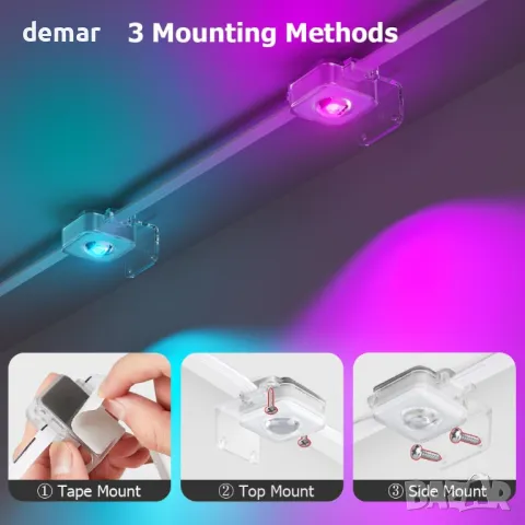 Соларни постоянни външни осветителни тела, интелигентни RGB Plus IC, 66 сцени, IP67, 15 метра, снимка 7 - Соларни лампи - 49871964