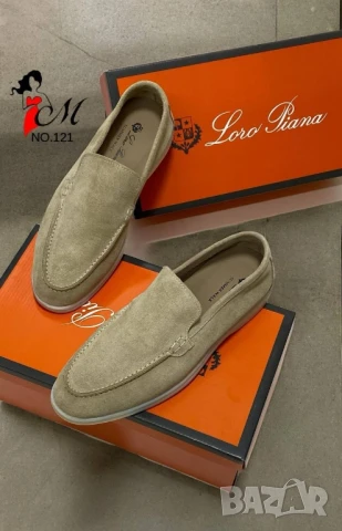 мъжки мокасини loro piana от естествен велур , снимка 7 - Маратонки - 51097694