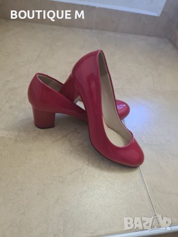 35н. Нови лачени обувки на ток, снимка 1 - Дамски обувки на ток - 45093870