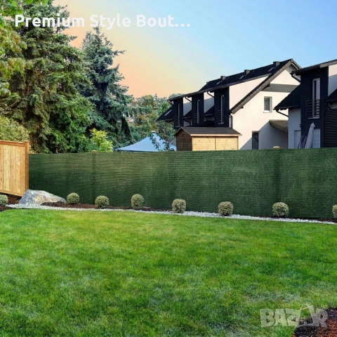 Засенчваща мрежа за ограда 1.5х25м, 60% засенчване, HDPE материал с UV защита