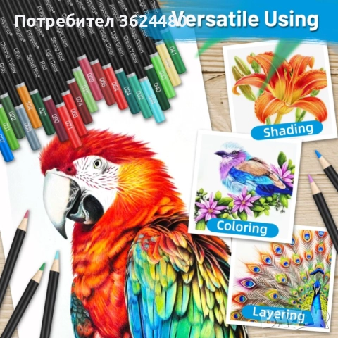 Комплект Цветни Моливи 120 Цвята В ЧАНТА С ЦИП 4824, снимка 6 - Рисуване и оцветяване - 52643593