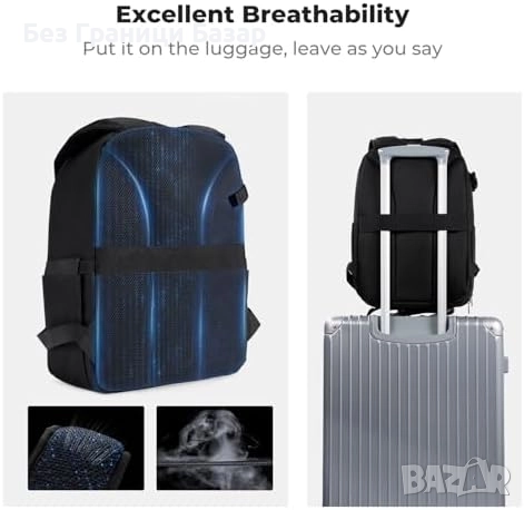 Нова Фото раница K&F Concept с отделение за лаптоп и статив, водоустойчива, снимка 7 - Чанти, стативи, аксесоари - 52155074