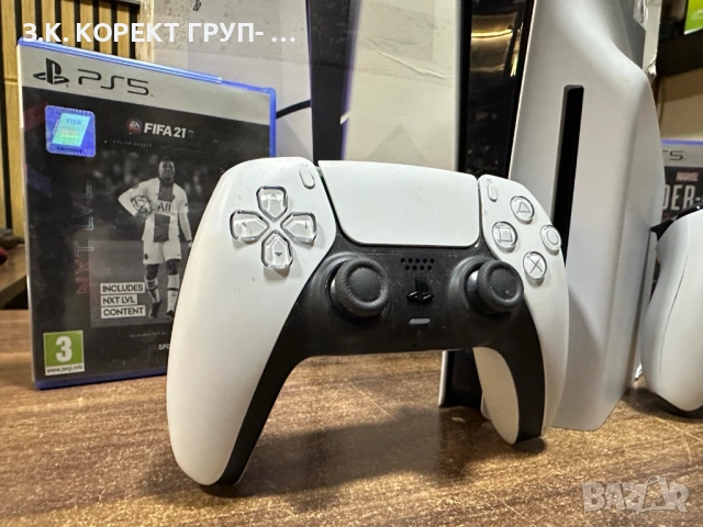 Sony PlayStation 5 (PS5) Slim Disc Edition с 2 джойстика и 2 игри, снимка 3 - PlayStation конзоли - 52914842