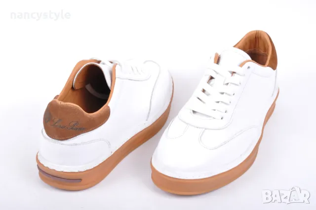 НОВО! Спортни мъжки обувки от естествена кожа - Два цвята, снимка 4 - Спортно елегантни обувки - 49783448