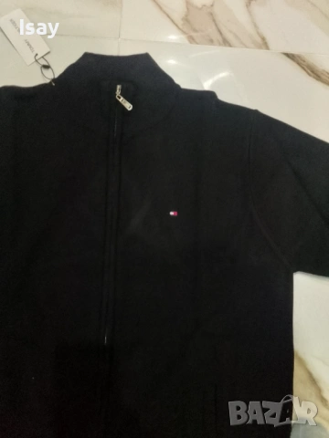 Мъжка жилетка Томми Хилфигер в черен цвят, снимка 6 - Пуловери - 53585645