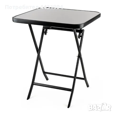 Маса сгъваема стъкло Muhler 60x60x74cm, снимка 1