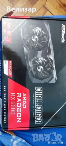 видеокарта rx6600 8gb asrock challenger с оставаща гаранция 1.5 години, снимка 2 - Видеокарти - 46229737