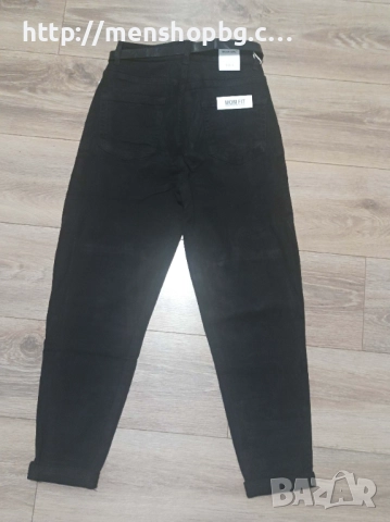 Дамски дънки с колан - черни, снимка 2 - Дънки - 51546405