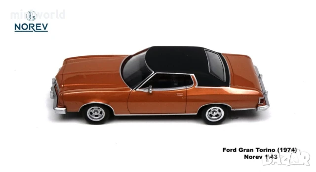 Ford Gran Torino 1974 - мащаб 1:43 на Norev моделът е нов в кутия, снимка 3 - Колекции - 50472198