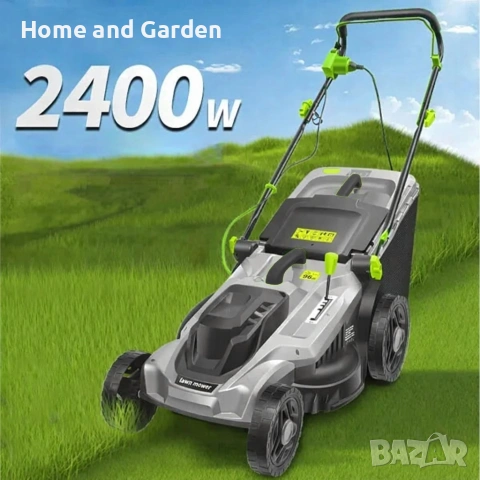 Мощна електрическа косачка за трева 2400W , снимка 5 - Градинска техника - 53944703