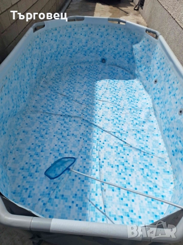 Басейн с мет. конструкция, 305x200x84см., овален, с филтърна помпа и диспенсър, Bestway 5614A Power , снимка 15 - Басейни и аксесоари - 51650383