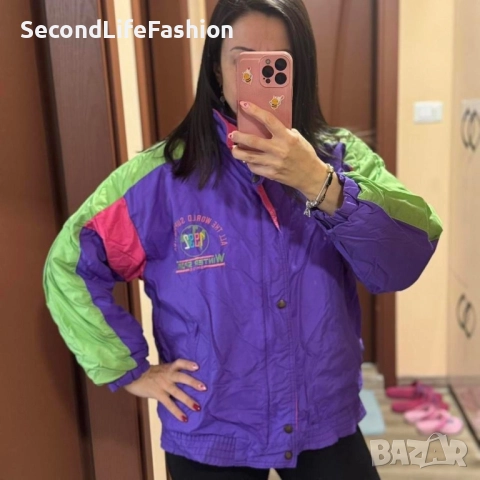 Ски яке Skiss дамско винтидж лилаво размер M ретро ​​90-те., снимка 6 - Зимни спортове - 52500838