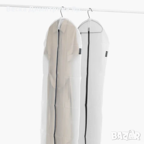 Комплект калъфи за дрехи Brabantia, paзмepи M/L/XL, Transparent/Grey, 2 броя, снимка 7 - Други стоки за дома - 50622448