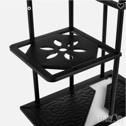 Декоративен цветарник Mercado Trade, 3 нива, Метал, Черен, снимка 3 - Декорация за дома - 54111796