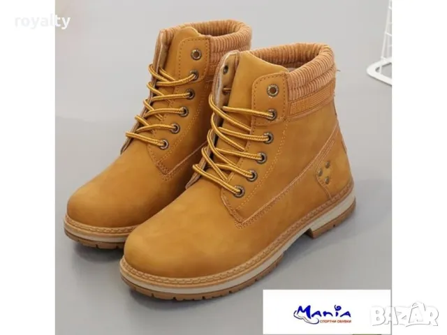 Топли боти в цвят камел