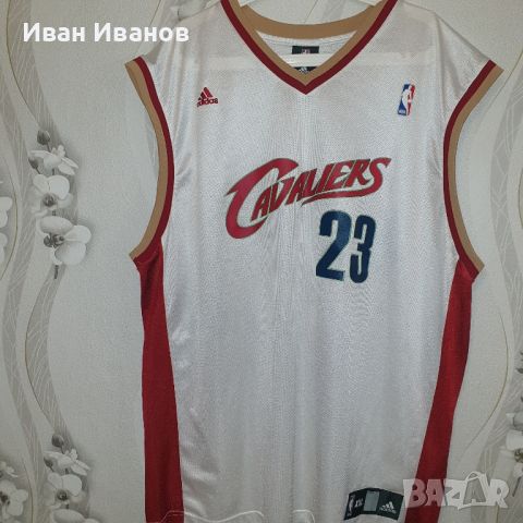 Adidas NBA Cleveland Cavaliers LeBron James 23 Винтидж потник  , снимка 4 - Спортни дрехи, екипи - 46041957