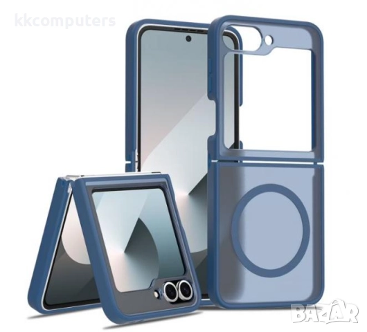 Калъф силикон мат MagSafe / Син / за Samsung Z Flip 7 Баркод : 3132994