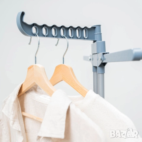 Вертикален сгъваем и разтегателен сушилник за дрехи XL с колелца, снимка 4 - Други стоки за дома - 52488039