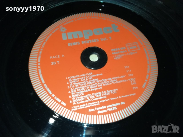 DEMIS ROUSSOS-ВНОС АНГЛИЯ 1410251920, снимка 10 - Грамофонни плочи - 52055276