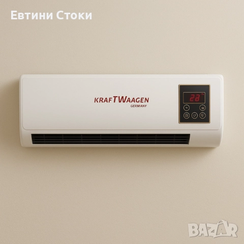 Стенна печка KraftWaagen 3 в 1 - отопление, охлаждане и вентилатор, снимка 2 - Отоплителни печки - 51949204