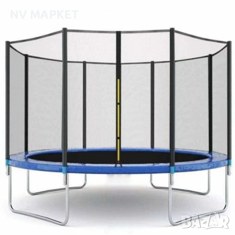 Батут със защитна мрежа,ултра здрав батут с размер 2,44 м. в диаметър +  стълбичка