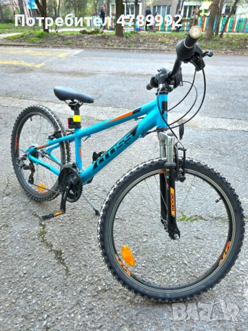 Запазен детски планински велосипед Cross с екстри
