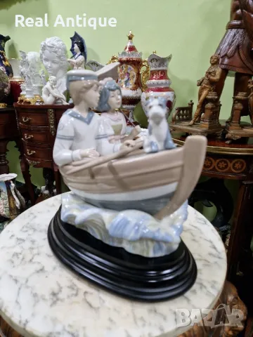 Страхотна голяма антикварна испанска порцеланова фигура статуетка композиция , снимка 5 - Статуетки - 50070373