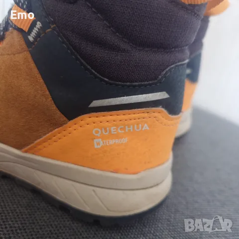 Детски непромокаеми кожени туристически обувки QUECHUA, снимка 4 - Детски обувки - 50175070