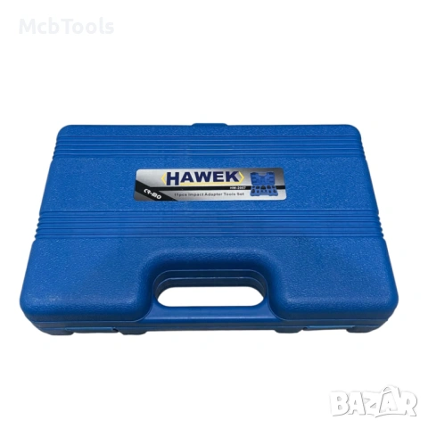 Комплект ударни преходници и карета 1/4″ 3/8″ и 1/2″ 11 части HAWEK, снимка 4 - Други инструменти - 53710213