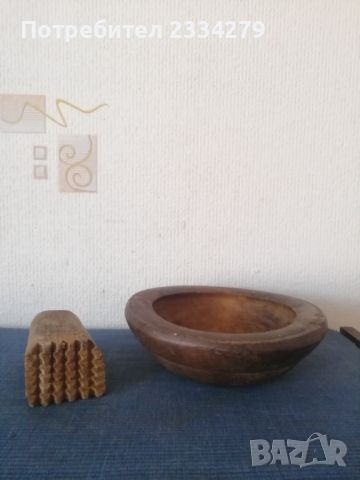 Стари битови съдове: гюмче, гърне, тас, пепелник и дървена купана с чукало. , снимка 5 - Антикварни и старинни предмети - 45605587