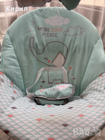 Бебешка люлка Felice Elephant Mint, снимка 2 - Детски люлки - 53476396