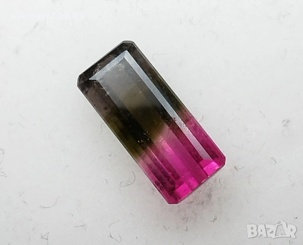 Двуцветен турмалин с наситен цвят в добър размер 3.40кт! Нов!, снимка 5 - Други - 53265234