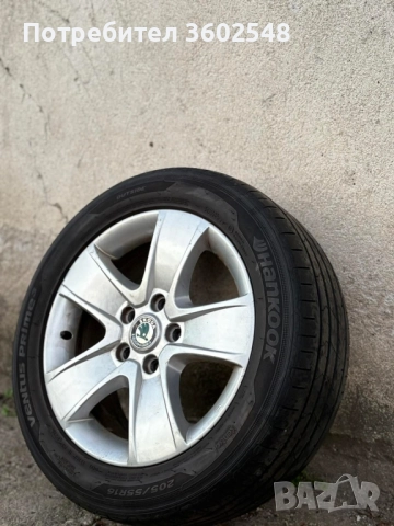 4бр летни гуми с алуминиеви джанти за Skoda, снимка 2 - Гуми и джанти - 52571517
