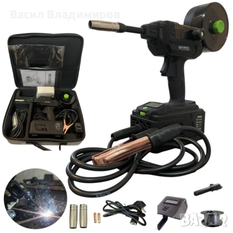 Инверторен телоподаващ апарат без газ Hawek 400A – професионално заваряване с една ръка