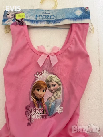 👗 Детска рокля Frozen – за принцеса! ❄️ Размер 3/4 години (98/104 см), снимка 2 - Детски рокли и поли - 50723145