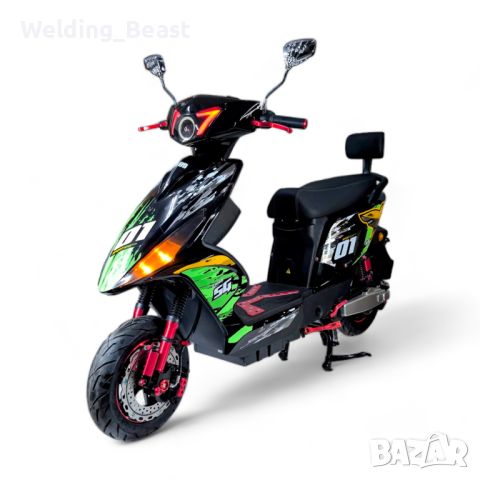 Скутер на ток SG Racing 3000W - Зелен, снимка 1 - Мотоциклети и мототехника - 45159909