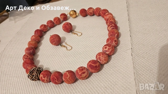 Колие корал сребро