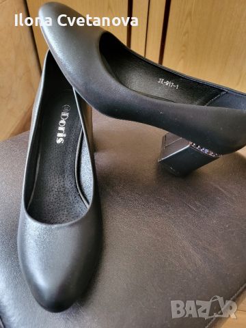 Дамски кожени обувки, снимка 1 - Дамски обувки на ток - 45353093