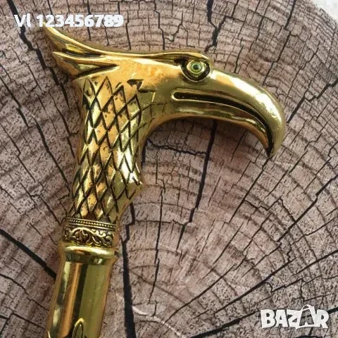 Бастун със скрит кинжал (Орел - 6 ) Златен, снимка 7 - Бастуни - 50492532