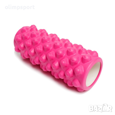 Фоумролер (Foam roller) с релефна повърхност за дълбок масаж. , снимка 2 - Йога - 45007197