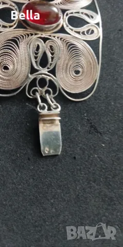 сребърна гривна Филигран с кехлибари, снимка 9 - Антикварни и старинни предмети - 37791490