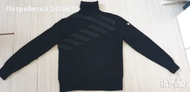 Emporio Armani EA7 Wool Knit POLO Mens Size 50 / L  ОРИГИНАЛ! Мъжки Вълнен Поло Пуловер!, снимка 12 - Пуловери - 49067379