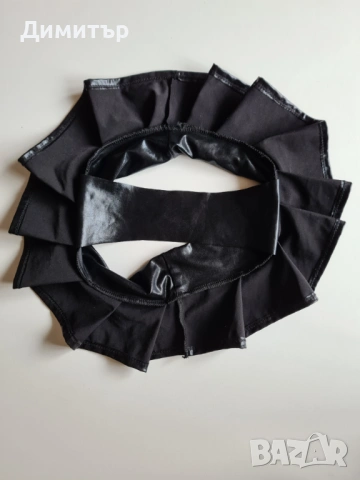 Еластична мини пола от лъскава материя, снимка 8 - Поли - 54246928