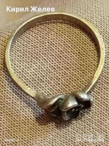 Винтидж сребърен пръстен с флорален мотив майстоска ръчна изработка 30070, снимка 9 - Пръстени - 52685892