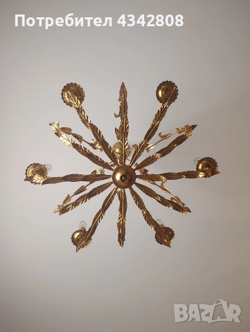 Голям винтидж полюлей 2 броя , снимка 4 - Лампи за таван - 52961807