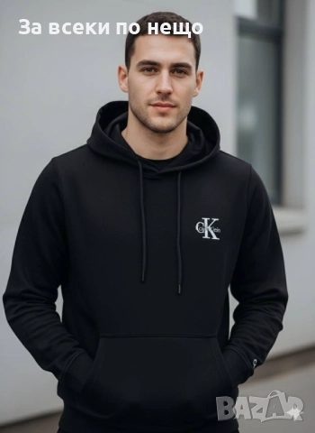 Calvin Klein Мъжки Черен Суитчър🔝Мъжка Блуза С Дълъг Ръкав В Черен Цвят Код A960