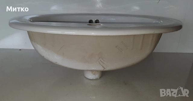 Порцеланова бяла мивка за баня със дребна забележка , снимка 8 - Мивки - 53696151