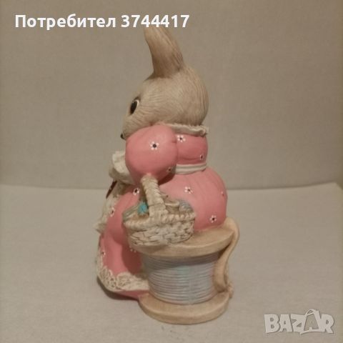 Рядка Находка Очарователна винтаж старинна фигура на Заек изработка от Shawnee Pottery , снимка 2 - Декорация за дома - 45163885